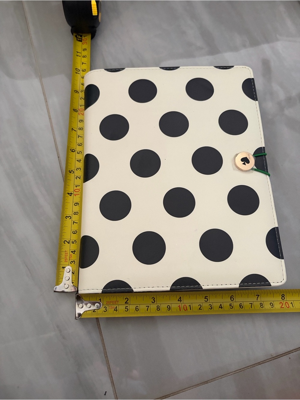kate spade Cream and Black Polka Dot Folio
